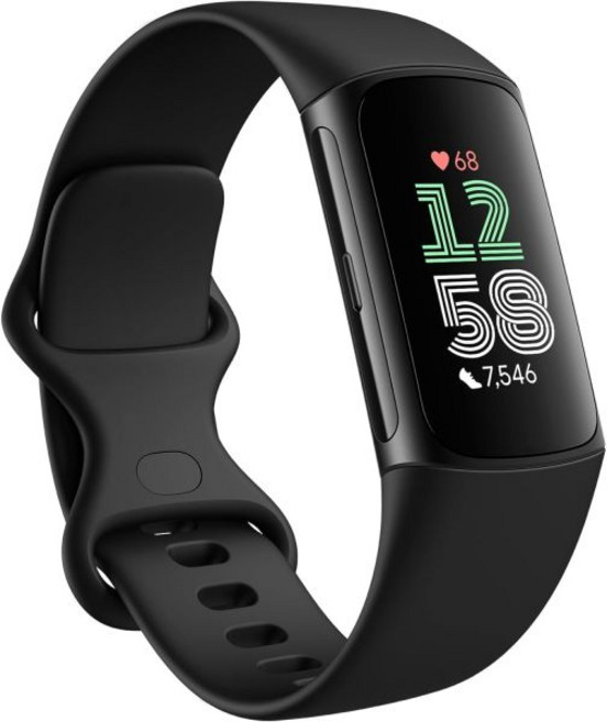 Fitbit 핏빗 Charge 6 액티비티 트래커 운동 모니터링 7일 배터리 Google 구글 앱 지도 지갑 통합 심층 건강 정보 활동 수면 분석 S L 밴드 포함 옵시디언 블, 실버케이스 화이트밴드