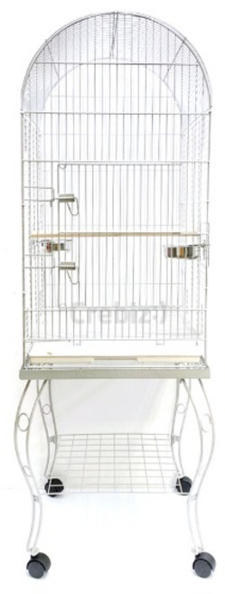 아치형 높은 중형 대형 화이트 앵무새 새장 회색 뉴기니아 아마존 카이큐 퀘이커 한스 목도리, 1개