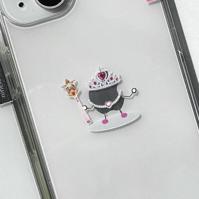 아이폰 로고 공주 스파이 디자인 젤리 맥세이프 케이스 폰케이스