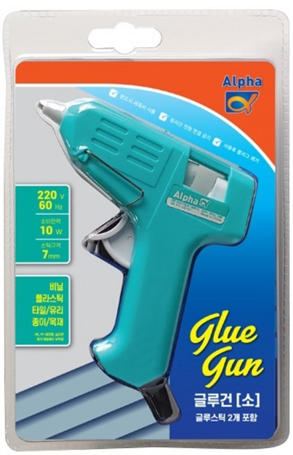 알파 글루건 소 PG-301 실리콘 방수 방습 마감 소형 글루건, 1개