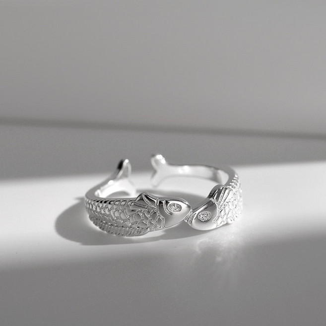 물고기반지 물고기은반지 피쉬반지 행운반지 실버물고기반지 두줄물고기반지 세줄 물고기각인반지