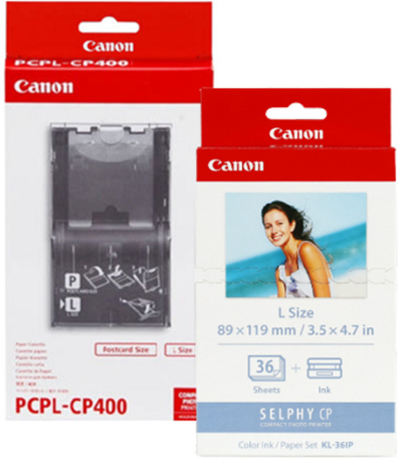 캐논 정품 KL-36IP+PCPL-CP400 인화지 카세트 세트, KL-36IP+PCPL-CP400 세트