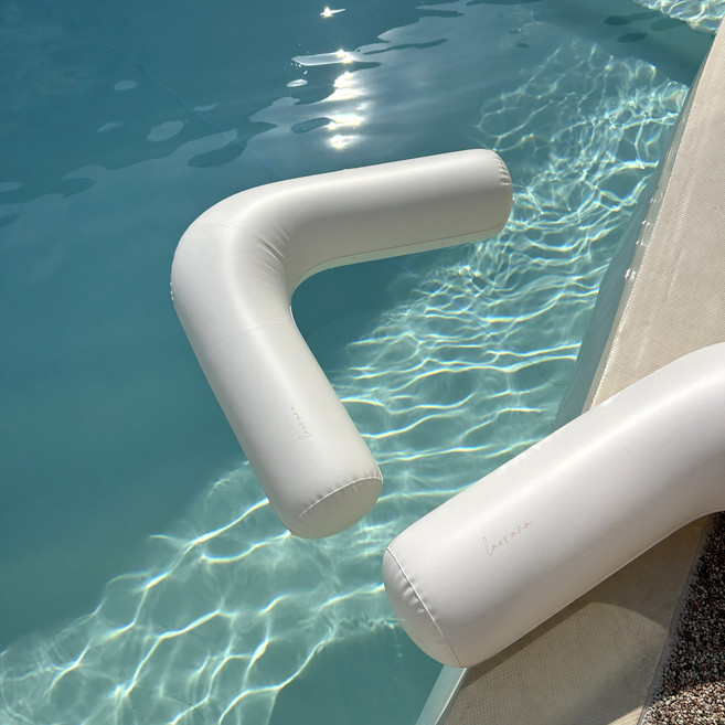 요라나 물놀이튜브 L자튜브 성인용튜브 어린이 튜브 2color, 1개, 크림