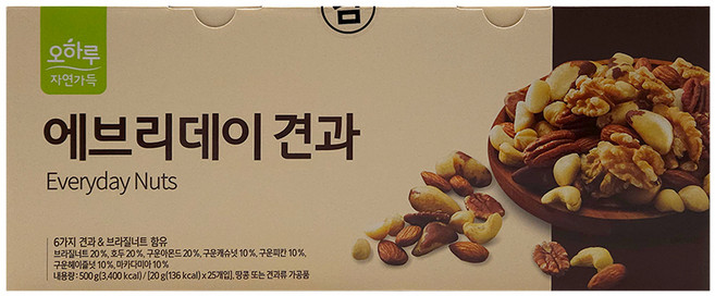 네이처블룸 오하루 자연가득 에브리데이 견과 오하루, 500g, 1개