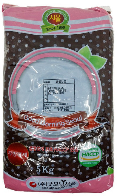 굿모닝서울 통팥앙금(골드) 5kg, 1개