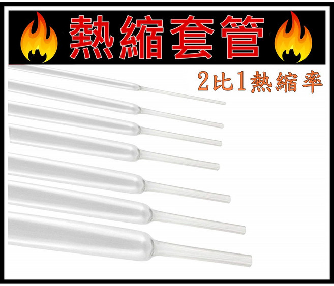 買酷小舖 熱縮套管 1Φ-16Φ 透明 無鹵無紅磷環保熱縮套管 SGS認證, 1個, 8Φ 8mm (1米) 透明