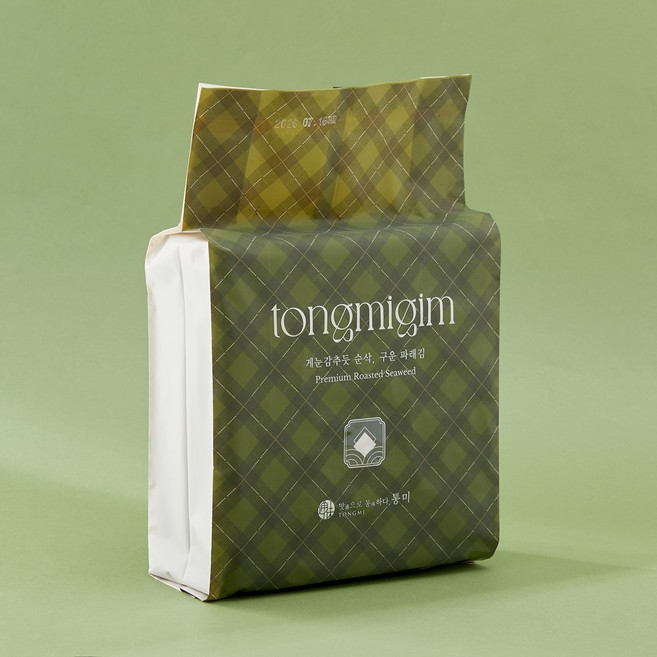 [통미김 ] 고품격 바삭하고 고소한 100% 국내산 구운 파래김, 140g(100매), 1개