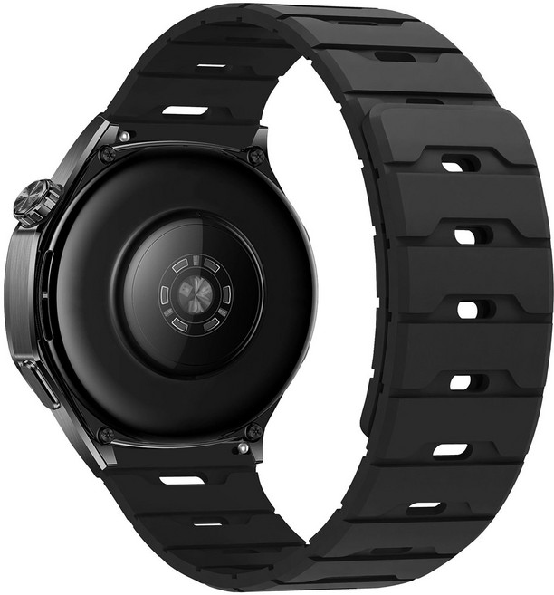 운장수트레이딩 갤럭시워치 호환 자석형 실리콘 마그네틱 스트랩 20mm 22mm, 블랙