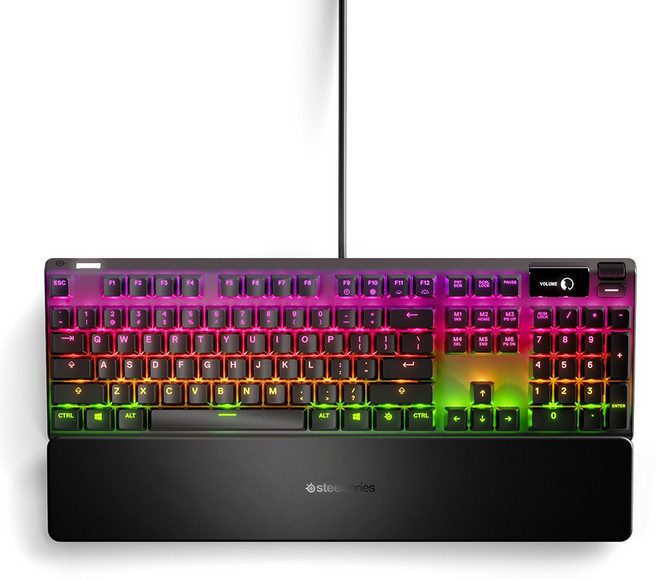 스틸시리즈 Apex 7 풀사이즈 게이밍 기계식 청축 키보드, 청축(US)