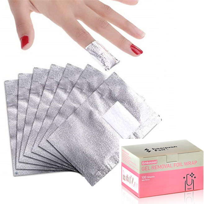 NPOP 네일아트 네일제거 쏙오프호일솜 쏙오프 코튼 호일랩 (100매입), NPOP쏙오프 호일솜(100매입), 1개