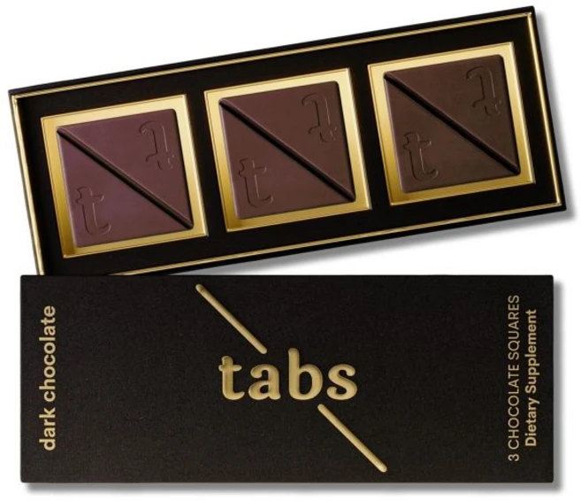 Tabs Chocolate 초콜릿 탭스 스퀘어즈 커플용 1박스 기분 전환을 위한 다크 바 채식주의자용 글루텐 프리 남녀 모두에게 적합, 1 - 쿠팡