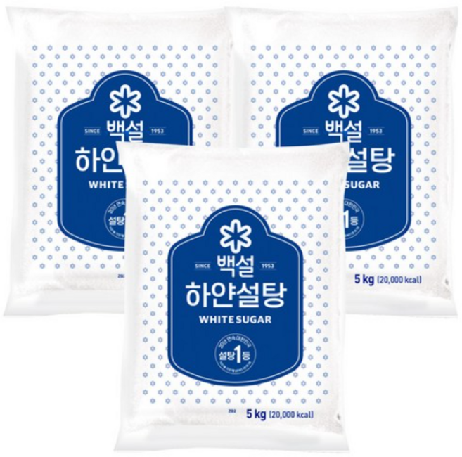 하얀 설탕, 3개, 5kg