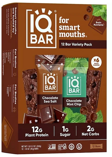 IQBAR 단백질 바 프로틴바 버라이어티 팩 12 ct, 12개, 1g - 쿠팡
