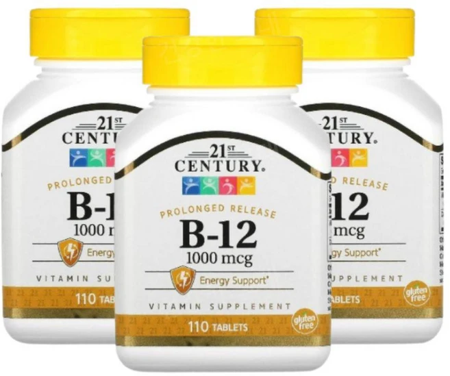 21세기센츄리 B-12 1000mcg 110정, 3개 - 쿠팡