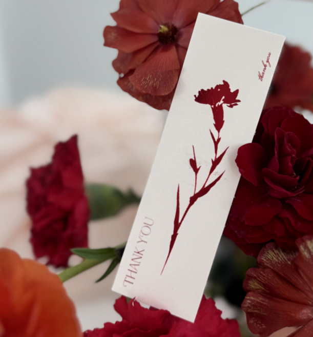 어버이날 스승의날 택 카드 카네이션 베이커리 카페 선물 포장 적박, 1개, 적박 60매