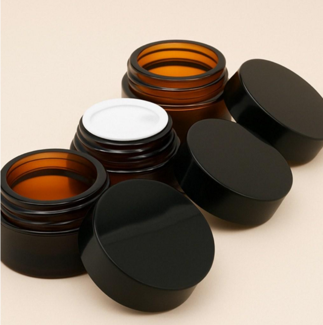 갈색 크림용기 화장품 공병 1+1, 1개, 50ml