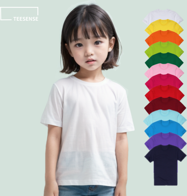 (아동용) 30수 반팔 티셔츠 남여공용 가족 어린이 행사