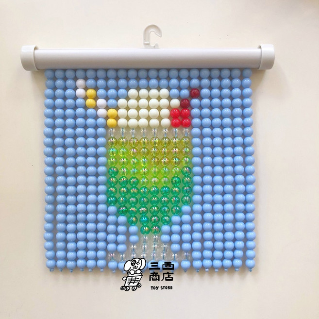 비즈발 만들기 DIY 완제품 빙수 푸딩 메론소다 캐릭터, 02.메론소다 그린블루