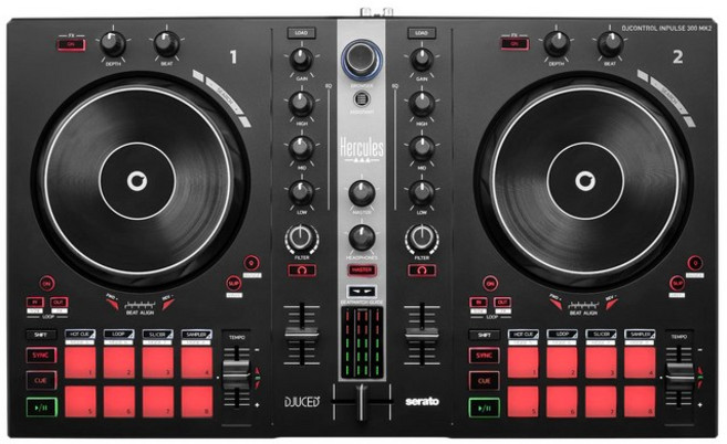 Hercules DJControl Inpulse 300 MK2 USB DJ 2 16 DJ – 컨트롤러 – 데크 패드 및 내장, 단일 옵션
