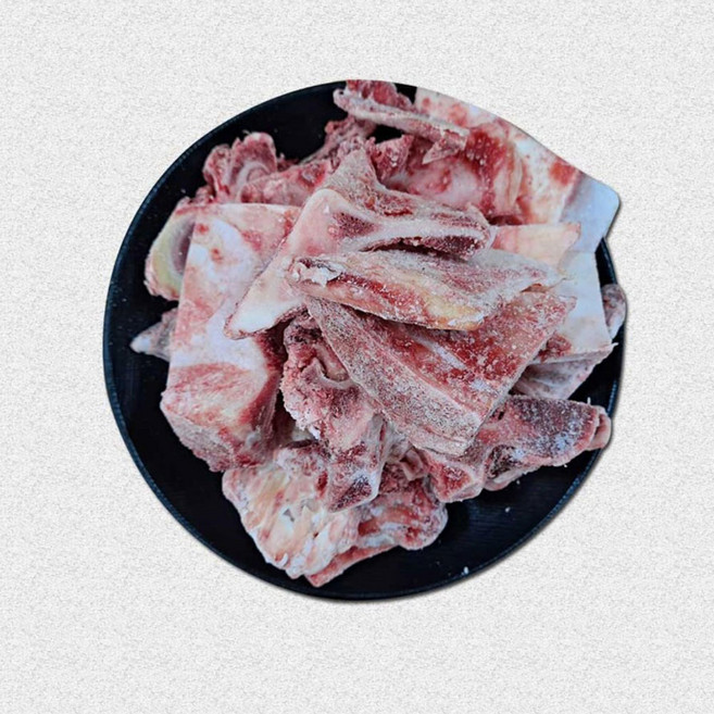 (배터짐) 삶은 한우 소머리 세절 수육 편육 국밥 곰탕 도가니 우족 소사골 소갈비 모음 (일요일&당일발송), 1개, 국내산 소잡뼈 5kg