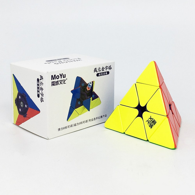 MoYu Weilong Pyraminx Maglev 피라밍크스 큐브 33 마그레브 자석큐브 선수용 큐브 / 15개이상 구매시 마론 8색펜 1개 증정, 혼합색상