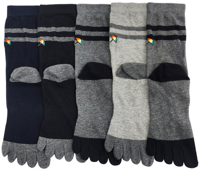 아놀드파마 남자발가락양말 장목 발목긴 링글 무좀방지 기능성 양말 5족 국산