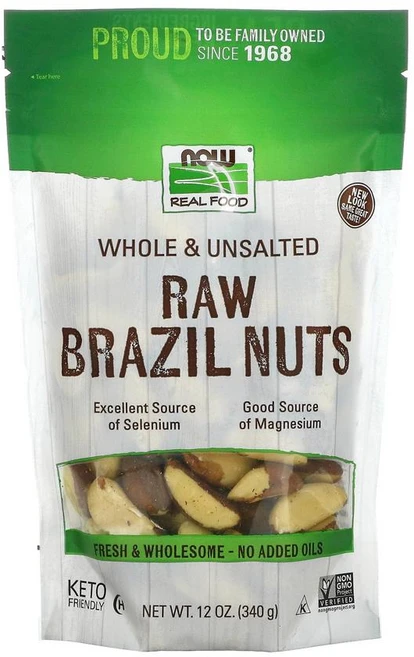 NOW Foods 나우푸드 생 브라질 너트 340g 무염 언솔티드 견과류 Raw Brazil Nuts, 1개 - 쿠팡