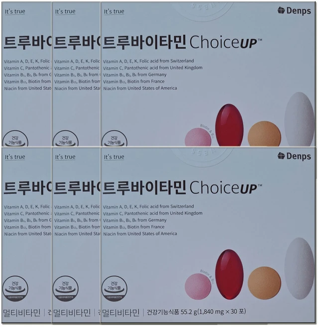 덴프스 트루바이타민 초이스업 종합비타민팩 30포X6개, 55.2g, 6개 - 쿠팡