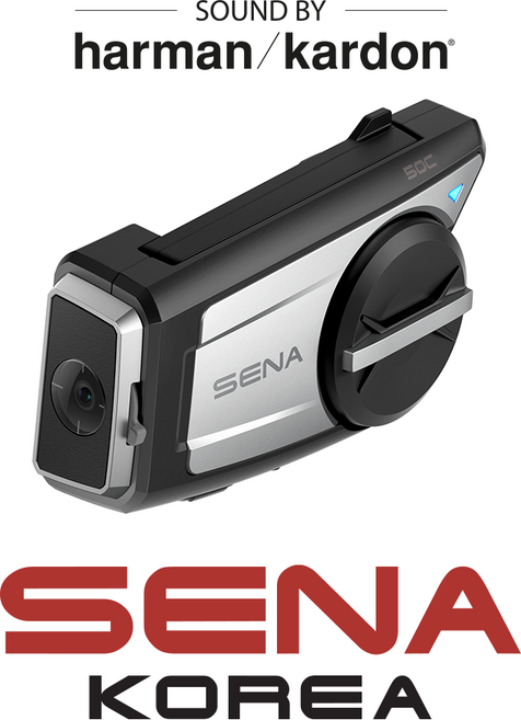 세나 50C 4K 카메라 블루투스 헤드셋 하만카돈 사운드 다채널 메시 4자 인터콤 50C-01