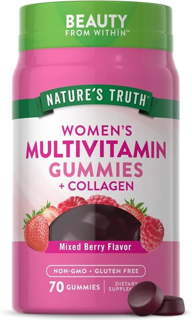 여성 멀티 비타민 10종 칼슘 아연 콜라겐 비오틴 70구미 고함량 미국산 Multi, 70카운트(1팩), 1개, 70정 - 쿠팡