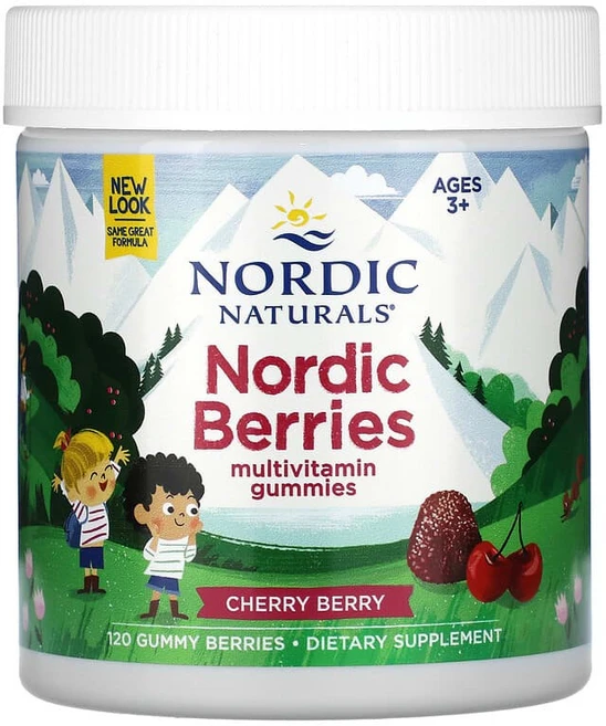 Nordic Naturals Nordic Berries 종합비타민 구미젤리 3세 이상 체리 베리 맛 구미젤리 베리 120개 NOR-30126, 120 개, 1개 - 쿠팡