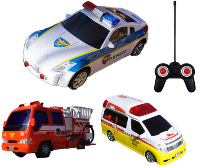 토이벤처 긴급차량 무선카 시리즈 경찰차 구급차 소방차 RC카, 구급차 무선카, 1개