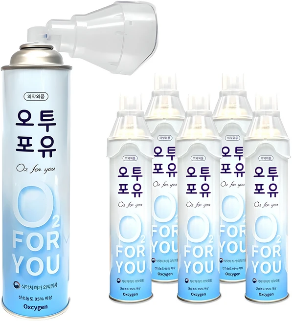 오투포유 휴대용산소 816ml, 6개 - 쿠팡