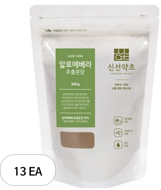 신선약초 알로에베라 추출 분말, 300g, 13개
