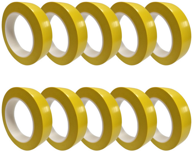 프로테이프 라인테이프 24mm*30M 노랑 10개 바닥라인테이프 PVC 안전 경계 주차표시 구획 동선 사선