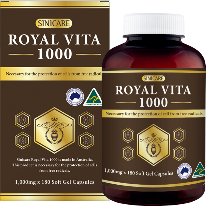 시니케어 액티브 로얄비타 1000 비타민E 로얄젤리 180캡슐, 1개, 180정