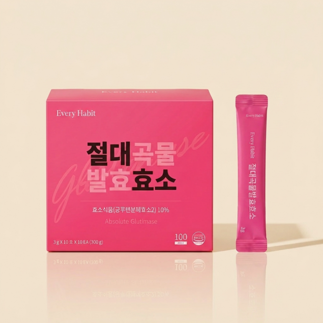 절대곡물발효효소 프로테아제 차전자피 블루베리맛 효소 대용량 100포, 1박스, 100회분