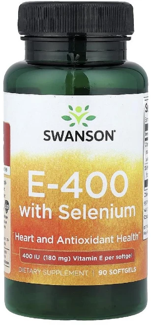 스완슨 E-400 Vitamin E with Selenium 셀레늄 함유 소프트젤 90정, Swanson, E-400 셀레늄 함유, 소프트젤 90, 1 - 쿠팡