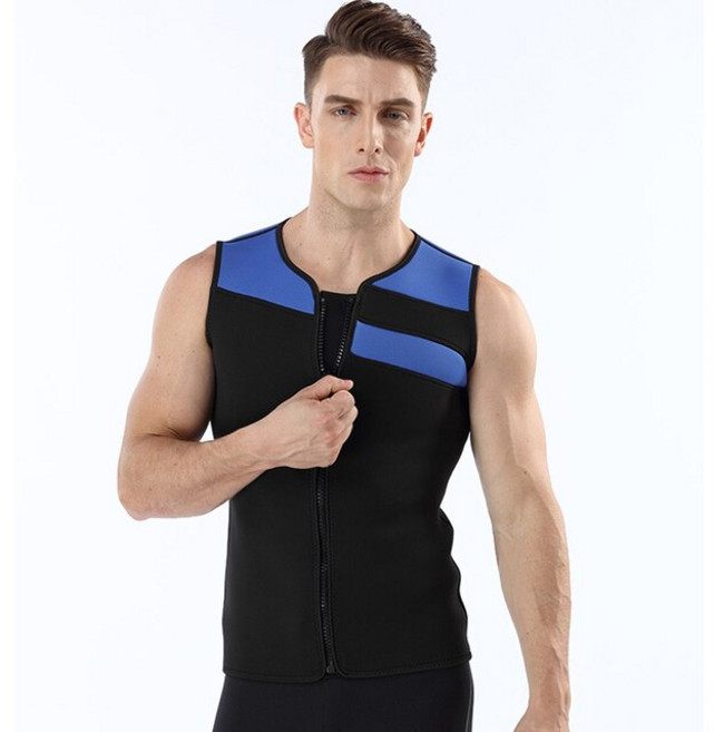 웻슈트 상의 남녀공용 네오프렌 잠수복 조끼 재킷 민소매 풀 지퍼 자외선 차단 따뜻한 상의 다이빙 서핑복, [02] M, 05 MY115_02 M