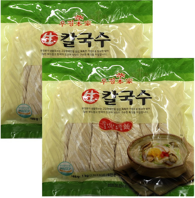 우정본가 생칼국수 1kg 6인분, 2개