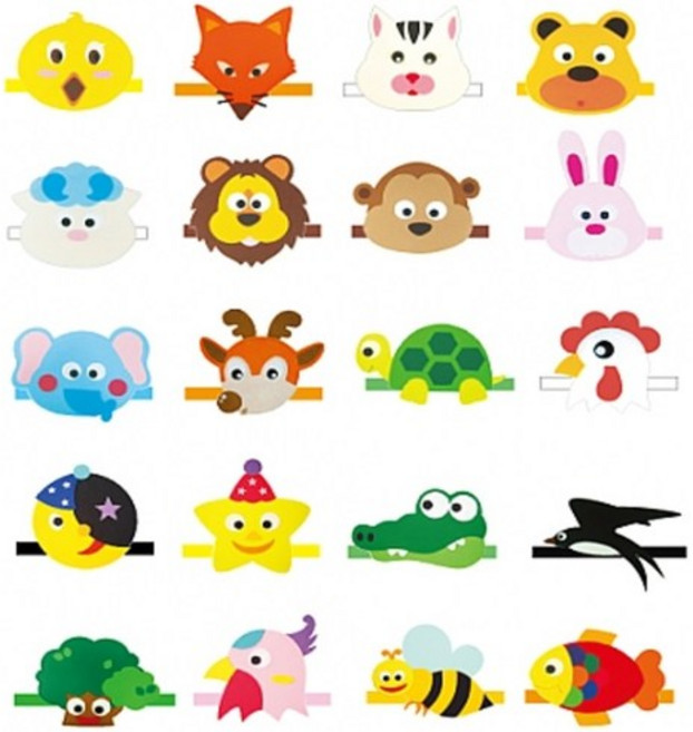 꾸미기만들기 역할머리띠- 동물머리띠 B, 새, 1개