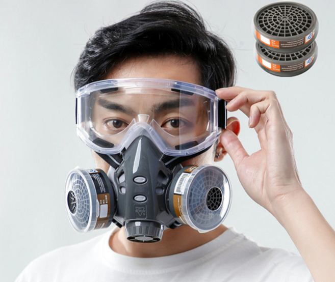 화재용 가스 마스크 방연 화생방 방진마스크 방독면 산업용 호흡용 보호구 B 기본+안경+(필... 30개, D 기본+안경+(필터박스2+필터면4+귀마개2), 1개, 1개입