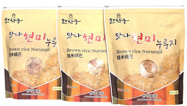 새마원 한도 HACCP 국내산 현미누룽지 500g 한상궁 가마솥 맛나 누룽지, 3개