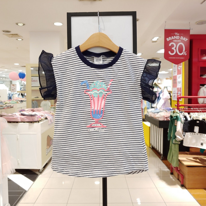 리틀밥독 여름이월 초특가 아동 키즈 토들러 지유 아이스크림 프릴 티셔츠-동아수성점