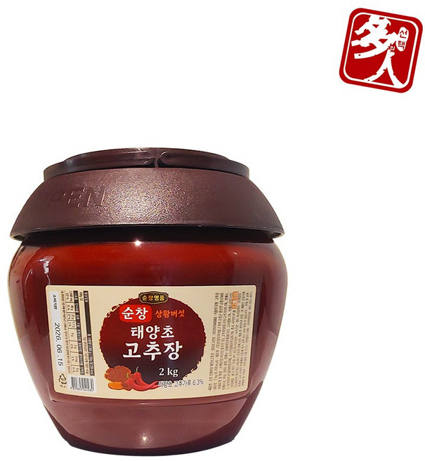 [다인] 순창명품 상황버섯 태양초 고추장 2kg - 명품 진품고추장 떡볶이 비빔장양념, 1개