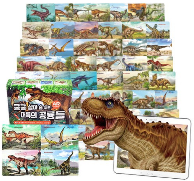 (키움북스) 대륙의 공룡들 AR증강현실카드, 없음