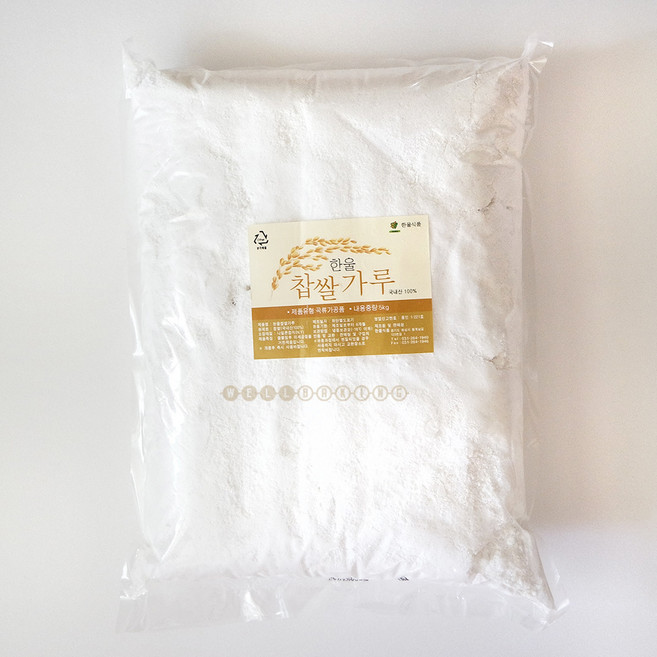 (아이스박스 무료) 냉동 무염 국산 습식 찹쌀 가루 5kg, 1개