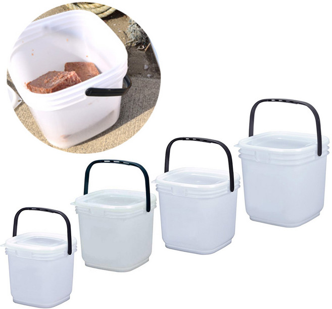 신와 다용도 밀폐형 사각 바케스 낚시통 밑밥통