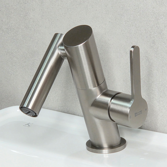 스텐무광 니켈브러쉬 아기비데 양치수전 세면기 원홀수전 7001, 1개