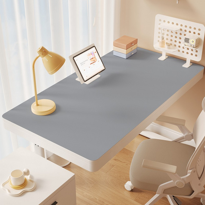깔끔한 미끄럼 방지 책상 매트 수상스키 학생 책상 매트 사무실 책상 보호대 다용도, 1개, 다크그레이(50*80)